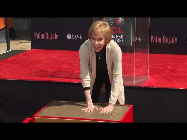 Carol Burnett puts her handprints in cement outside Hollywood's famed TCL Chinese Theatre