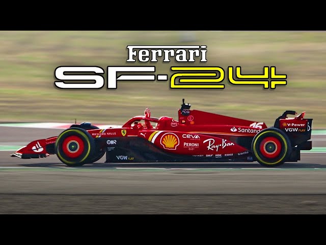 First Laps for the NEW Ferrari SF-24 with Charles Leclerc & Carlos Sainz