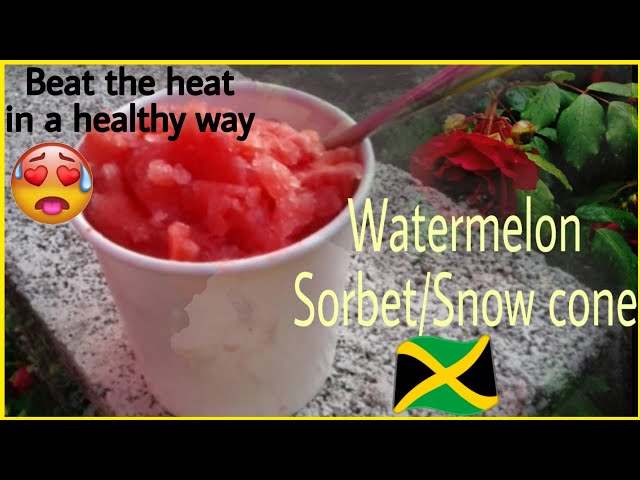 How to make Watermelon Sorbet 🍧🍨(2 INGREDIENT ONLY SO EASY)this is what happened 😂|Jamaican Youtuber