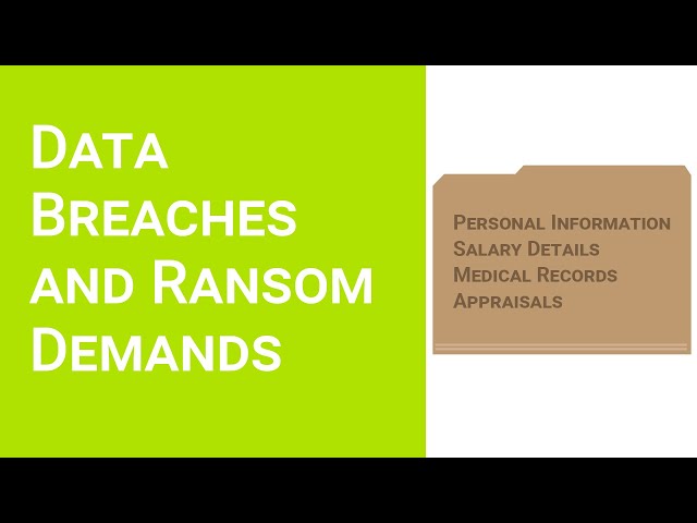 Online Data Breaches and Ransom (blackmail) Demands
