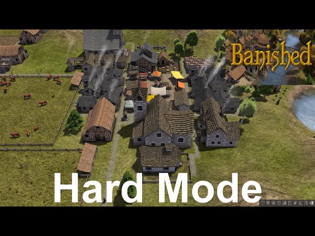 Banished - Mountains, harsh, hard, w/ disasters - No mines / quarries - Walkthrough / No commentary