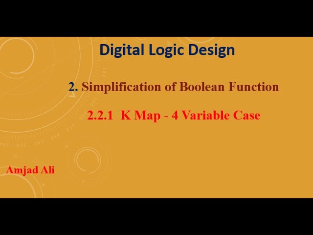 3.3a - Four Var K Map - Sum of Products Simplification