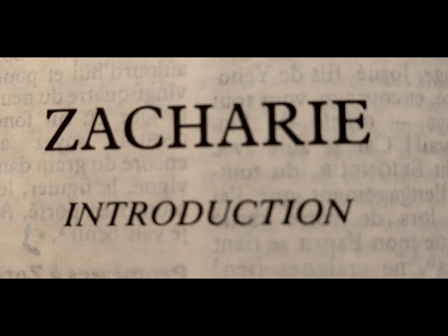 Pour les lecteurs du livre de Zacharie. 1ère partie: le contexte du prophète