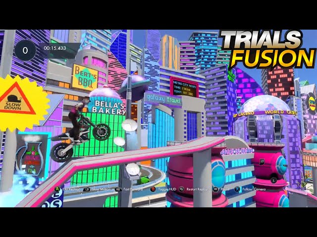 Trials Fusion - FP: Metro-City Morning - Custom Track (Xbox One)