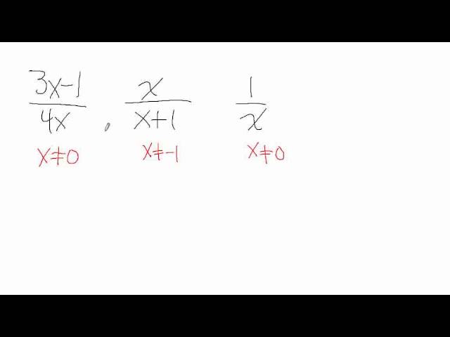 Philfour Algebra 2 : Rational Expressions - Introduction, Domains & Reduction