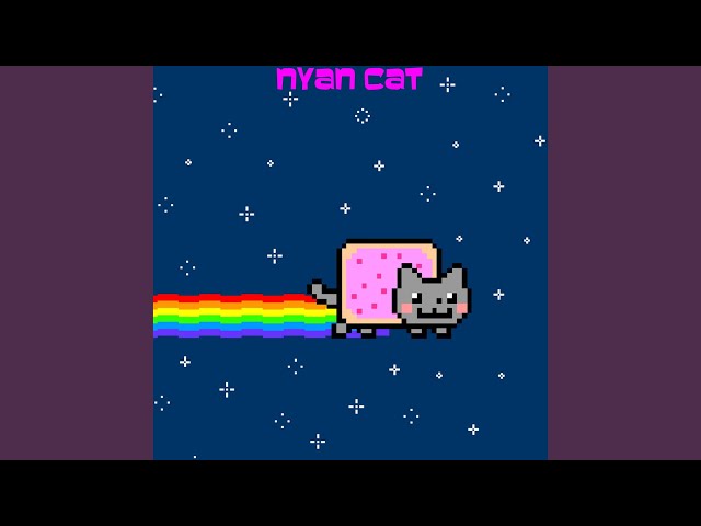Nyan Cat Original! the Original Flying Cat in Space Rainbow Stars Poptart Funny Japanese Anime