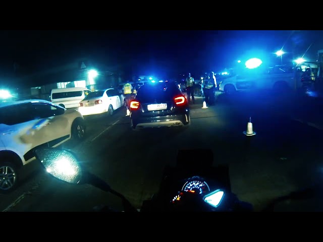 Roadblock in Durban South Africa on my SYM scooter