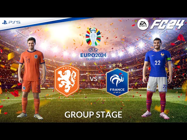Holland - France ⚽️ EURO 2024 "Group Stage" Match Sim | FC 24
