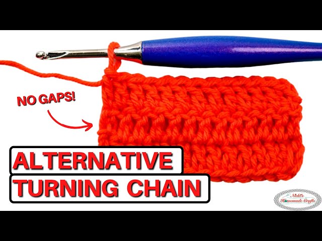 How to Crochet the Alternative Turning Chain - for Double Crochet, Treble Crochet & Taller