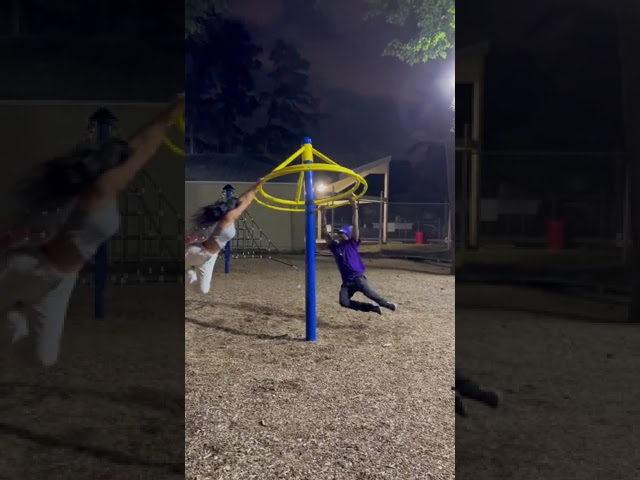 Kylie Jenner & Travis Scott playing in the park like little kids lmaoo
