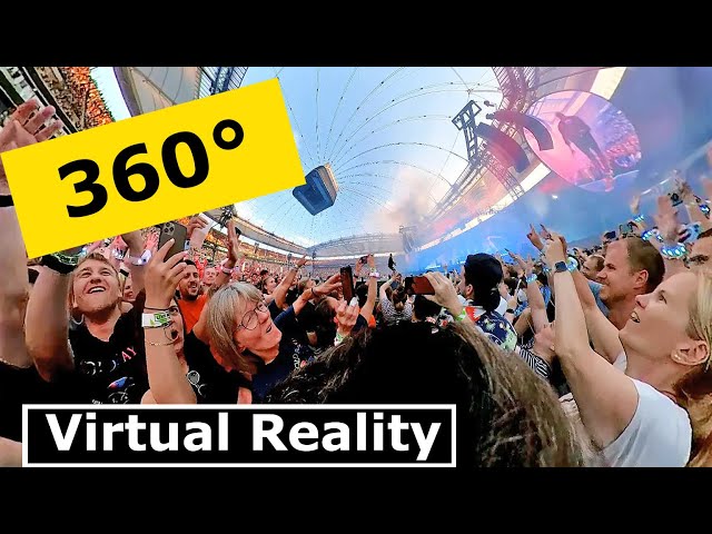 #VR 360 video COLDPLAY Live VR Concert Opening Front Of Stage turn around with mouse Virtual Reality