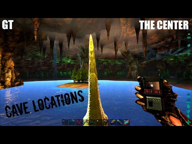 CAVE LOCATIONS and Exploration - The Center Map - ARK: Survival Evolved