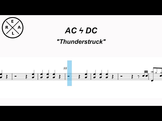 Thunderstruck - AC ⚡ DC - Drum Score