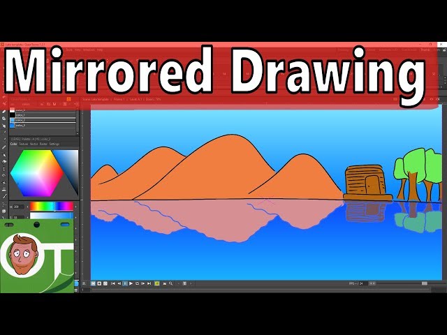 Mirrored  and Rotated Drawing - OpenToonz tutorial