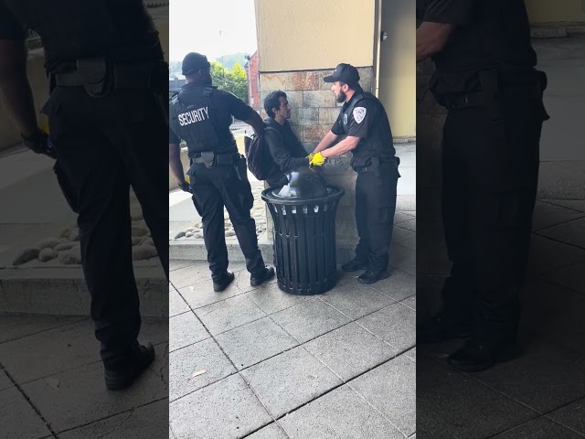 Aftermath Safeway Security throw shoplifter against wall in SF(Did not record start see description)