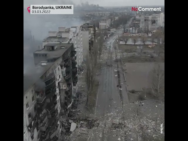 NoComment : images aériennes, Ukraine, 3 mars 2022