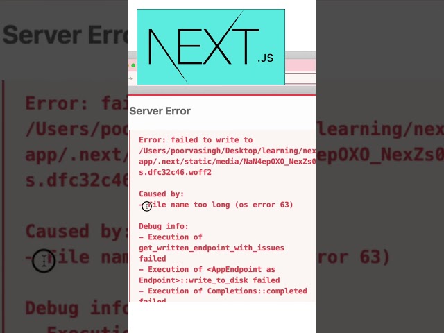 file name too long | file name too long (os error 63) #nextjs #nextjs14 #shorts