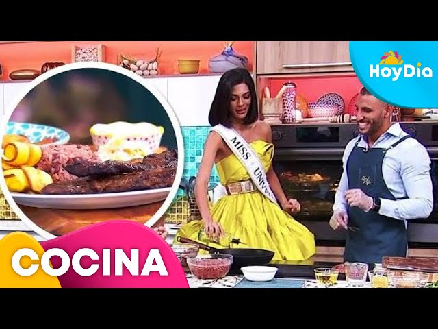 Miss Universo prepara gallo pinto y carne asada, comida típica de Nicaragua | Hoy Día | Telemundo