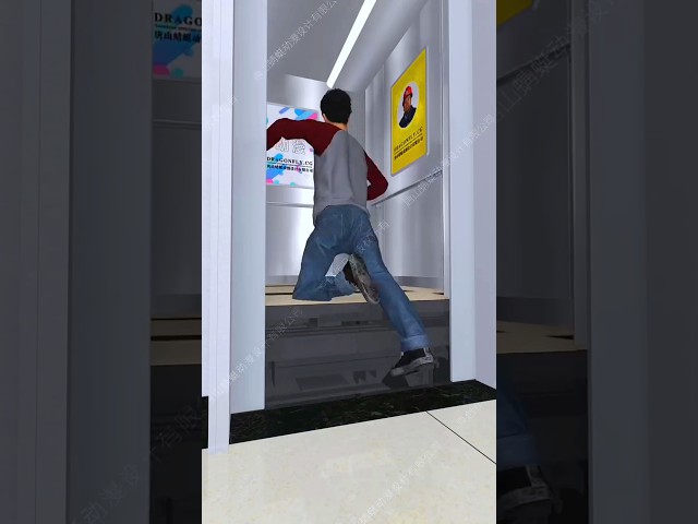 Lift Accident 😱 Man fall from Elevator #shorts #3danimation