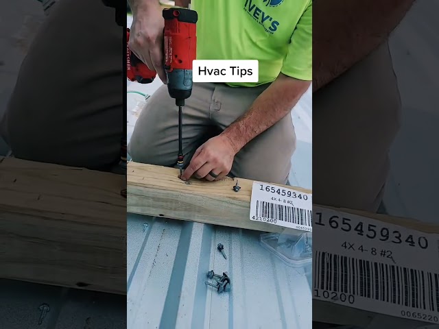 hvac tips for screwing into metal