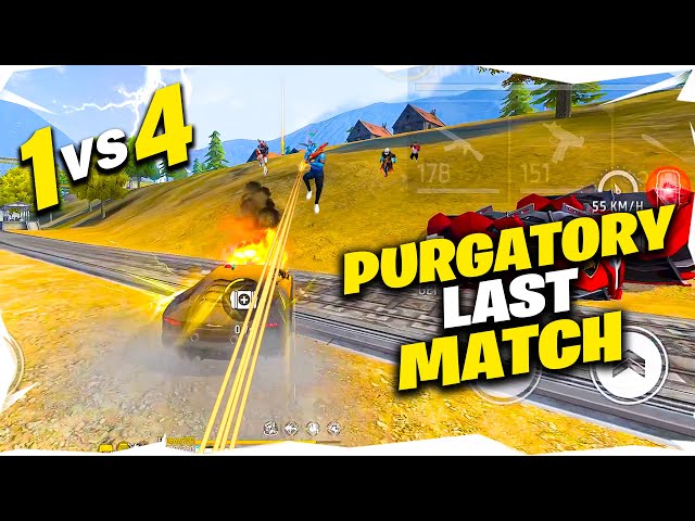The Last Game of Purgatory | Free Fire 1 vs 4 Mobile Gameplay