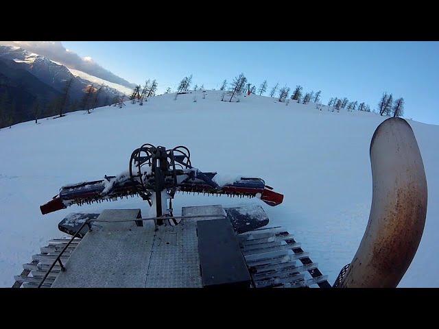 Pistenbully PB200 Backview - Steep Slope SNOWCAT ONBOARD