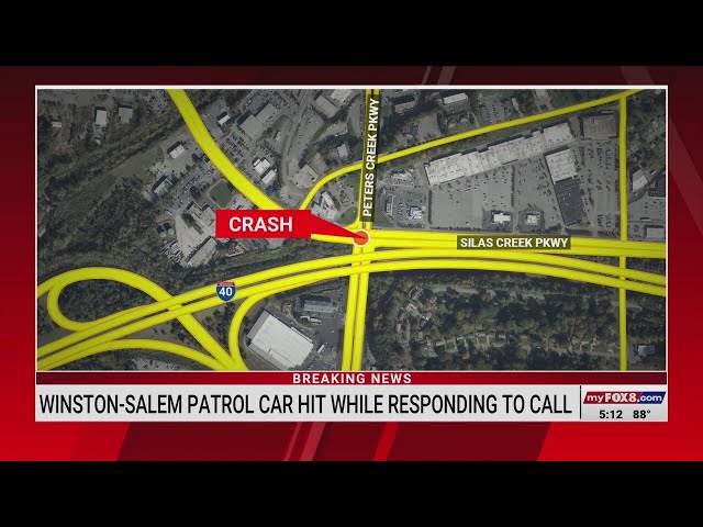 Winston-Salem police vehicle hit while responding to call
