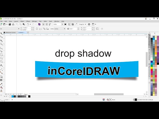 Drop Shadow in CorelDraw tutorial  for beginners