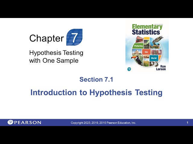 Lesson for 7 1 Hypothesis Testing introduction