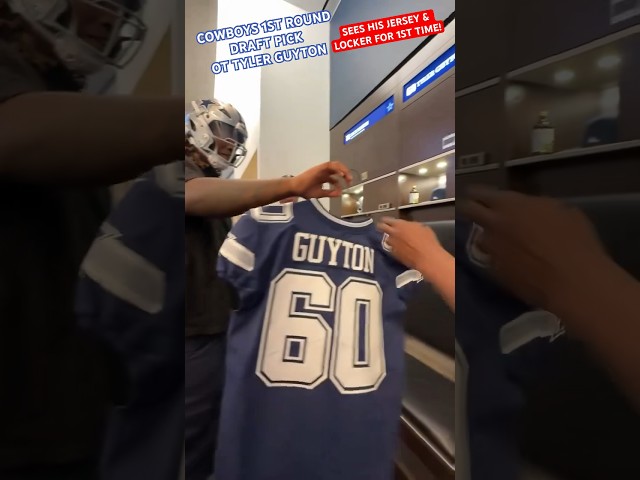 TYLER GUYTON ✭ #COWBOYS 2024 1ST ROUND #DRAFT PICK! 🔥 Sees His Locker & Jersey For 1ST TIME 👀 #NFL