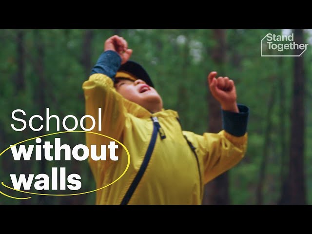 No desks, no whiteboards, no walls. Welcome to school, in the forest