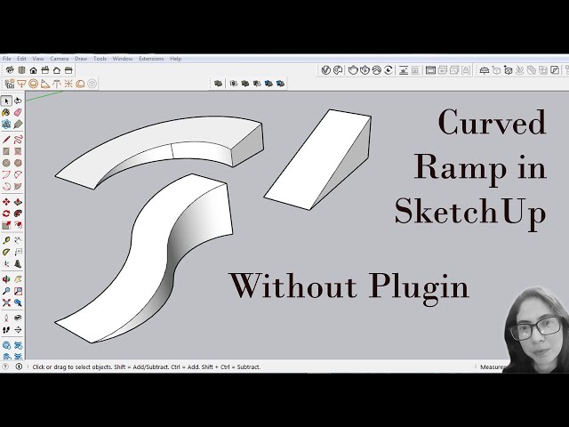 Design and Build a Beautiful Curved Ramp in SketchUp || Ramp Design without Plugin