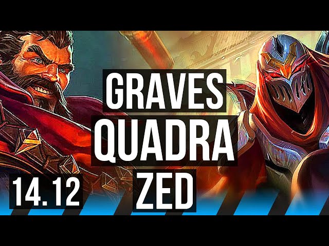 GRAVES vs ZED (MID) | Quadra, 6 solo kills, 600+ games | BR Diamond | 14.12