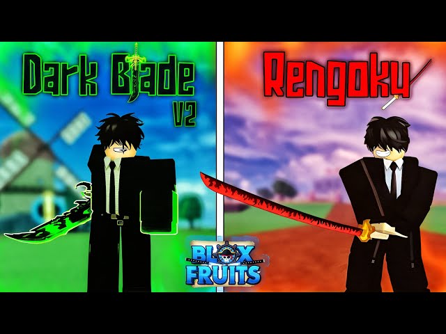 ကျွန်တော် Bloxfruits ထဲမှာ Dark Blade V2 တင်ပြီး Rengoku Sword ကိုပါ ယူခဲ့တယ် /Bloxfruits ( Roblox )