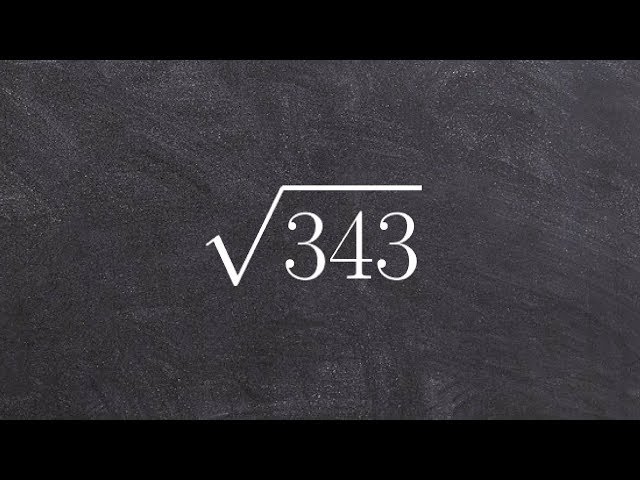 How to Simplify the Square Root of a Non Square Number
