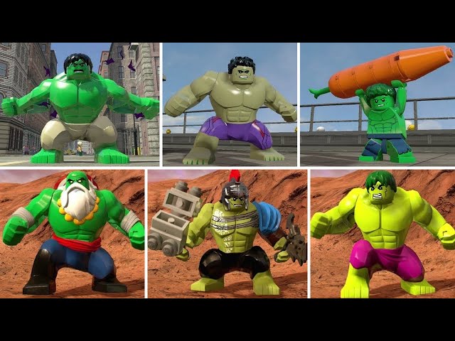Evolution of Hulk (Bruce Banner) in LEGO Marvel Games
