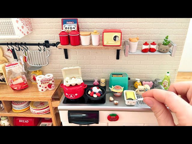 Re-ment mini kitchen set 🌟 Miniature cooking 🌟 ASMR 🌟