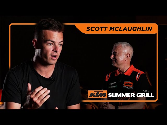 Summer laughs: Scott McLaughlin drops by the KTM Summer Grill studio