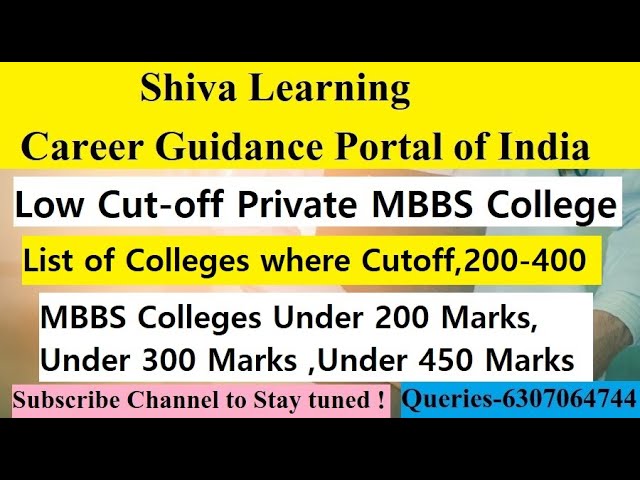 Low Cutoff Private MBBS College, Low Fees Private Medical College In India