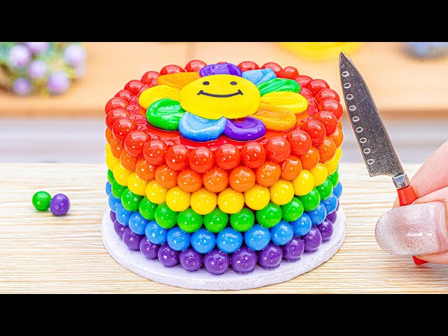 Miniature Rainbow Chocolate Cake Decorating 🌈 Satisfying Miniature Cakes Decorating By Baking Yummy