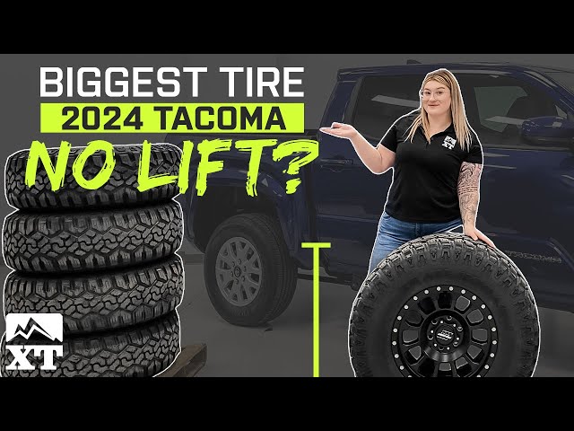 The Biggest Tire Size for 2024 Toyota Tacoma Without a Lift Kit!