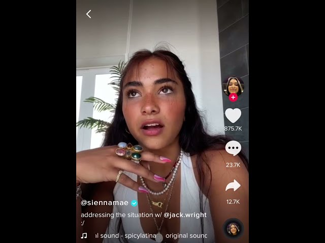 larray appears in Sienna Mae's explanation of why she hasn't posted videos with Jack Wright TikTok