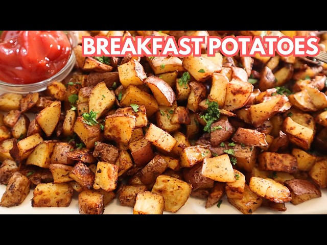 CRISPY Garlic Roasted Potatoes | Oven Roasted Potato Recipe