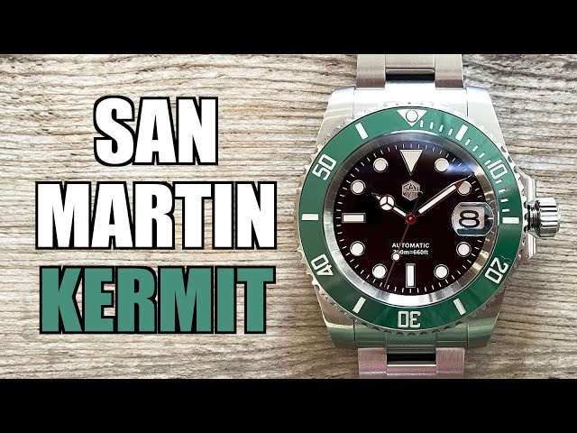 San Martin Kermit Ghost SN0017G-B Submariner Homage - Perth WAtch #459