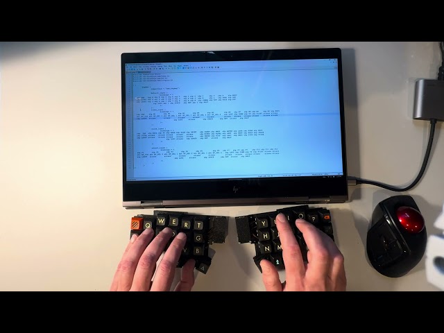 Editing text with Ergo Split keyboard