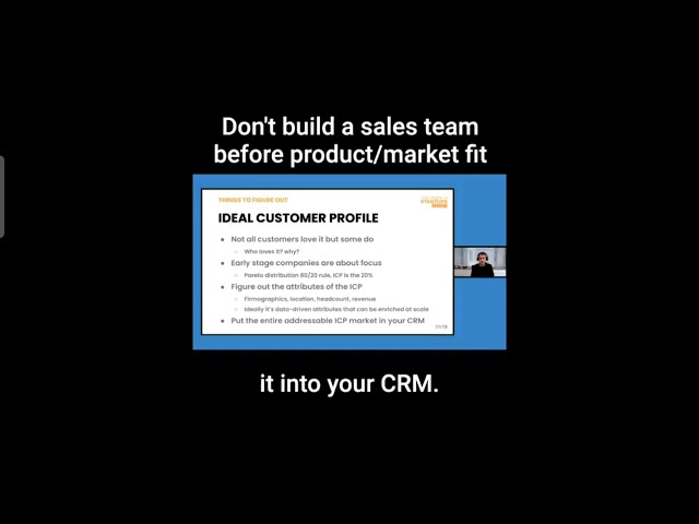 Product Market Fit + Ideal Customer Profile = Sales Momentum