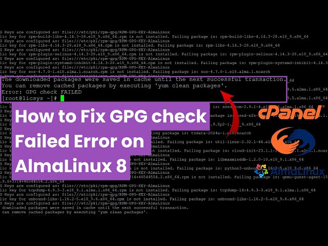 How to Fix GPG check FAILED Error on AlmaLinux 8