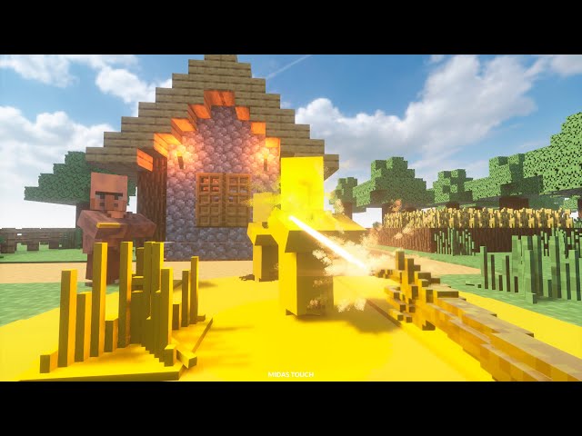 Midas Touch in Realistic Minecraft Village in Teardown