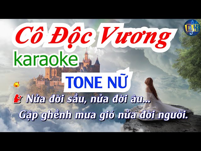 Cô Độc Vương - karaoke |tone Nữ|. Lời Việt - Thiên Tú