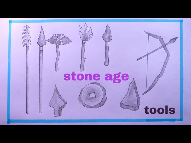 Drawing STONE AGE TOOLS/How To Draw STONE AGE TOOLS Easy